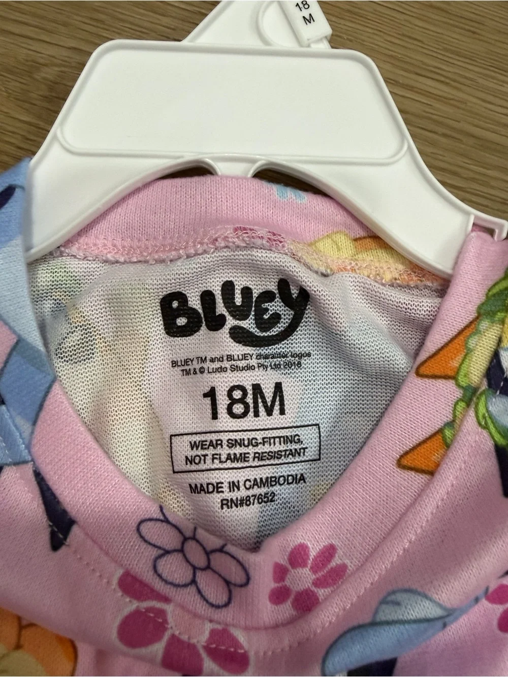Bluey pink pajama